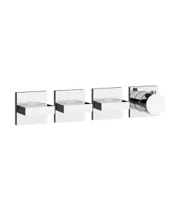 Gessi Inverso Diamantato Bateria prysznicowa termostatyczna podtynkowa 3-drożna - element zewnętrzny Chrom 44336.031