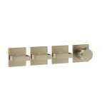 Gessi Inverso Diamantato Bateria prysznicowa termostatyczna podtynkowa 3-drożna - element zewnętrzny Finox Brushed Nickel 44336.149