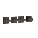 Gessi Inverso Diamantato Bateria prysznicowa termostatyczna podtynkowa 3-drożna - element zewnętrzny Black Metal Brushed PVD 44336.707