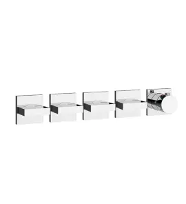 Gessi Inverso Diamantato Bateria prysznicowa termostatyczna podtynkowa 4-drożna - element zewnętrzny Chrom 44338.031