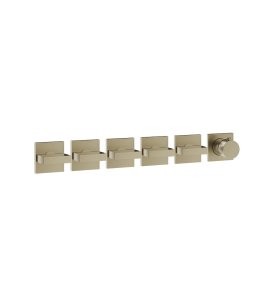 Gessi Inverso Diamantato Bateria prysznicowa termostatyczna podtynkowa 5-drożna - element zewnętrzny Finox Brushed Nickel 44340.149