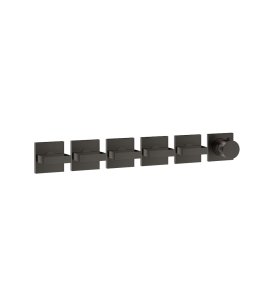 Gessi Inverso Diamantato Bateria prysznicowa termostatyczna podtynkowa 5-drożna - element zewnętrzny Black Metal Brushed PVD 44340.707