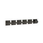 Gessi Inverso Diamantato Bateria prysznicowa termostatyczna podtynkowa 5-drożna - element zewnętrzny Black Metal Brushed PVD 44340.707