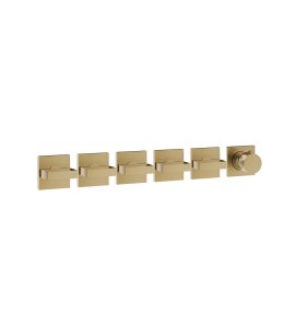 Gessi Inverso Diamantato Bateria prysznicowa termostatyczna podtynkowa 5-drożna - element zewnętrzny Warm Bronze Brushed PVD 44340.726