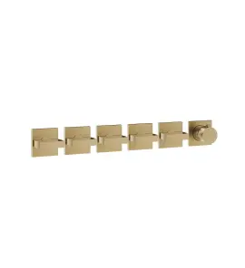 Gessi Inverso Diamantato Bateria prysznicowa termostatyczna podtynkowa 5-drożna - element zewnętrzny Warm Bronze Brushed PVD 44340.726