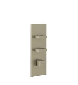 Gessi Inverso Diamantato Bateria prysznicowa termostatyczna podtynkowa 2-drożna - element zewnętrzny Finox Brushed Nickel 43024.149