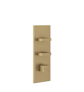 Gessi Inverso Diamantato Bateria prysznicowa termostatyczna podtynkowa 2-drożna - element zewnętrzny Warm Bronze Brushed PVD 43024.726