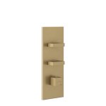 Gessi Inverso Diamantato Bateria prysznicowa termostatyczna podtynkowa 2-drożna - element zewnętrzny Warm Bronze Brushed PVD 43024.726