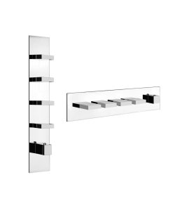 Gessi Inverso Diamantato Bateria prysznicowa termostatyczna podtynkowa 4-drożna - element zewnętrzny Chrom 43028.031