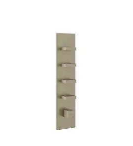 Gessi Inverso Diamantato Bateria prysznicowa termostatyczna podtynkowa 4-drożna - element zewnętrzny Finox Brushed Nickel 43028.149