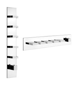 Gessi Inverso Diamantato Bateria prysznicowa termostatyczna podtynkowa 5-drożna - element zewnętrzny Chrom 43030.031