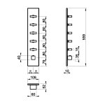 Gessi Inverso Diamantato Bateria prysznicowa termostatyczna podtynkowa 5-drożna - element zewnętrzny Finox Brushed Nickel 43030.149