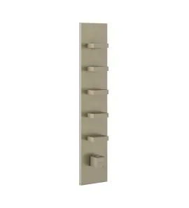 Gessi Inverso Diamantato Bateria prysznicowa termostatyczna podtynkowa 5-drożna - element zewnętrzny Finox Brushed Nickel 43030.149