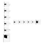 Gessi Inverso Diamantato Bateria prysznicowa termostatyczna podtynkowa 5-drożna - element zewnętrzny Chrom 43220.031