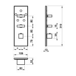 Gessi Inverso Diamantato Bateria prysznicowa termostatyczna podtynkowa 5-drożna - element zewnętrzny Chrom 43032.031