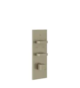Gessi Inverso Diamantato Bateria prysznicowa termostatyczna podtynkowa 5-drożna - element zewnętrzny Finox Brushed Nickel 43032.149
