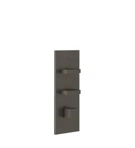 Gessi Inverso Diamantato Bateria prysznicowa termostatyczna podtynkowa 5-drożna - element zewnętrzny Black Metal Brushed PVD 43032.707