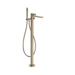 Gessi Inverso Rigato Bateria wannowa wolnostojąca z zestawem prysznicowym Finox Brushed Nickel 73528.149