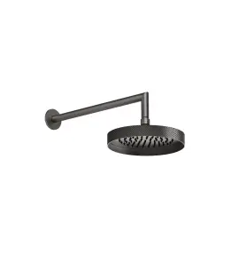 Gessi Inverso Diamantato Deszczownica Ø 218 mm z ramieniem ściennym Black Metal Brushed PVD 63448.707