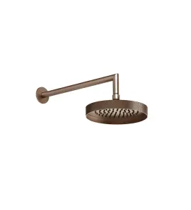 Gessi Inverso Diamantato Deszczownica Ø 250 mm z ramieniem ściennym Copper Brushed PVD 63645.708