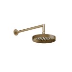Gessi Inverso Diamantato Deszczownica Ø 218 mm z ramieniem ściennym Warm Bronze Brushed PVD 63448.726