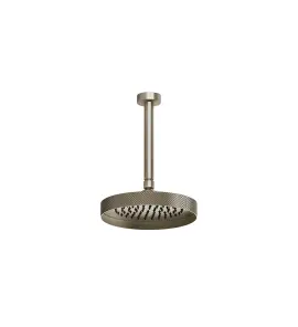 Gessi Inverso Diamantato Deszczownica Ø 218 mm z ramieniem sufitowym Finox Brushed Nickel 63452.149