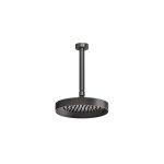 Gessi Inverso Diamantato Deszczownica Ø 218 mm z ramieniem sufitowym Black Metal Brushed PVD 63452.707