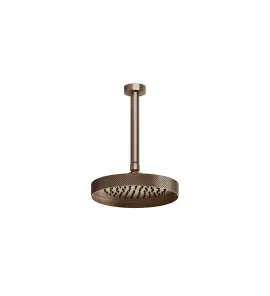 Gessi Inverso Diamantato Deszczownica Ø 218 mm z ramieniem sufitowym Copper Brushed PVD 63452.708