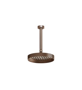 Gessi Inverso Diamantato Deszczownica Ø 218 mm z ramieniem sufitowym (długość regulowana) Copper Brushed PVD 63450.708