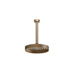 Gessi Inverso Diamantato Deszczownica Ø 218 mm z ramieniem sufitowym (długość regulowana) Warm Bronze Brushed PVD 63450.726