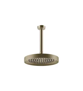 Gessi Inverso Diamantato Deszczownica Ø 250 mm z ramieniem sufitowym (długość regulowana) Finox Brushed Nickel 63653.149