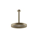 Gessi Inverso Diamantato Deszczownica Ø 250 mm z ramieniem sufitowym (długość regulowana) Finox Brushed Nickel 63653.149