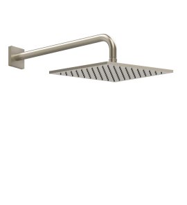 Gessi Inverso Diamantato Deszczownica kwadratowa 250x250 mm z ramieniem ściennym Finox Brushed Nickel 59158.149