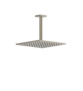 Gessi Inverso Diamantato Deszczownica kwadratowa 250x250 mm z ramieniem sufitowym Finox Brushed Nickel 59155.149