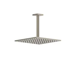 Gessi Inverso Diamantato Deszczownica kwadratowa 250x250 mm z ramieniem sufitowym (długość regulowana) Finox Brushed Nickel 59159.149