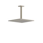 Gessi Inverso Diamantato Deszczownica kwadratowa 250x250 mm z ramieniem sufitowym (długość regulowana) Finox Brushed Nickel 59159.149