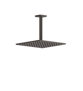 Gessi Inverso Diamantato Deszczownica kwadratowa 250x250 mm z ramieniem sufitowym (długość regulowana) Black Metal Brushed PVD 59159.707