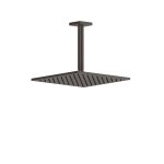 Gessi Inverso Diamantato Deszczownica kwadratowa 250x250 mm z ramieniem sufitowym (długość regulowana) Black Metal Brushed PVD 59159.707