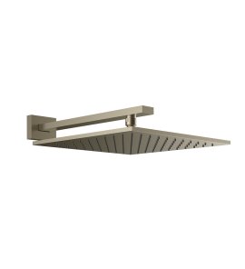 Gessi Inverso Diamantato Deszczownica 300x300 mm z ramieniem ściennym Finox Brushed Nickel 15185.149