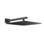 Gessi Inverso Diamantato Deszczownica 300x300 mm z ramieniem ściennym Black Metal Brushed PVD 15185.707