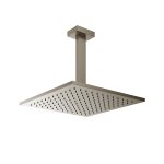 Gessi Inverso Diamantato Deszczownica 300x300 mm z ramieniem sufitowym Finox Brushed Nickel 15186.149