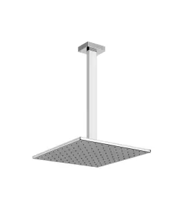 Gessi Inverso Diamantato Deszczownica 300x300 mm z ramieniem sufitowym (długość regulowana) Chrom 15199.031