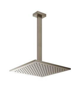 Gessi Inverso Diamantato Deszczownica 300x300 mm z ramieniem sufitowym (długość regulowana) Finox Brushed Nickel 15199.149