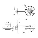 Gessi Inverso Diamantato Głowica prysznicowa Ø 300 mm ścienna Chrom 63468.031