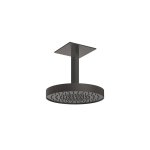 Gessi Inverso Diamantato Głowica prysznicowa Ø 300 mm sufitowa Black Metal Brushed PVD 63472.707