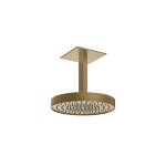 Gessi Inverso Diamantato Głowica prysznicowa Ø 300 mm sufitowa Warm Bronze Brushed PVD 63472.726