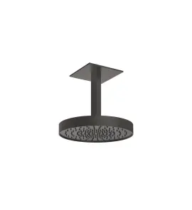 Gessi Inverso Diamantato Głowica prysznicowa Ø 300 mm sufitowa (długość regulowana) Black Metal Brushed PVD 63470.707