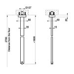 Gessi Inverso Diamantato Wylewka umywalkowa sufitowa Chrom 20099.031