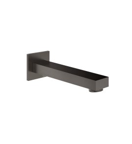 Gessi Inverso Diamantato Wylewka wannowa podtynkowa 180 mm - element zewnętrzny Black Metal Brushed PVD 73103.707