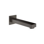 Gessi Inverso Diamantato Wylewka wannowa podtynkowa 180 mm - element zewnętrzny Black Metal Brushed PVD 73103.707